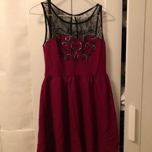 Forever 21 Wine Red A Line Dress